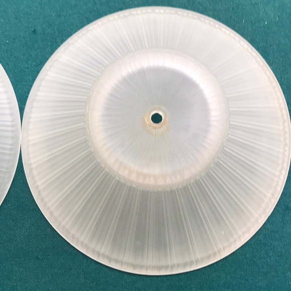 Vtg Large Ribbed Satin White Glass Industrial Cone Light Shade LAMP SHADE - Picture 2 of 7